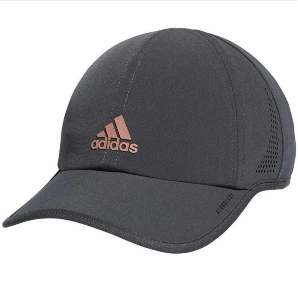 adidas Women's Superlite 2 Relaxed Adjustable Baseball Cap Gray Six / Rose Gold